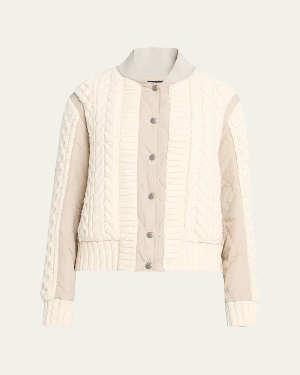 Manston Mixed-Media Bomber Jacket
